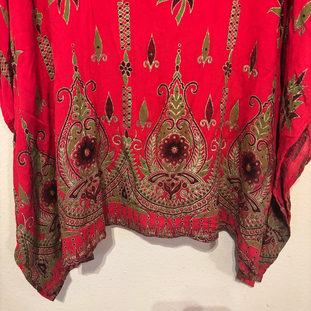 Velma New York Vintage Plus Size Kaftan Boho Tunic Top - Picture 5 of 7